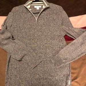 Gray Calvin Klein Quarter Zip Sweater